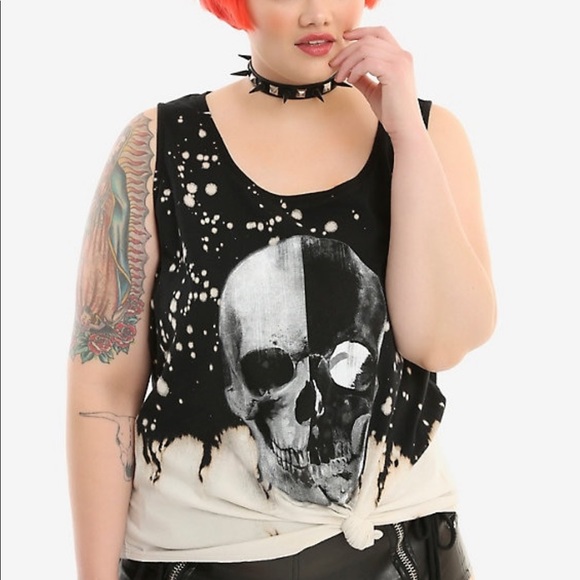 plus size skull tank tops